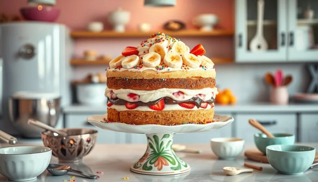 banana split cake even better